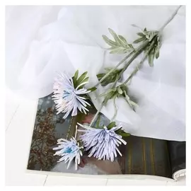 Цветы искусственные "Глобулярия" 9х70 см, голубой