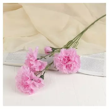 Цветы искусственные "Гвоздички" 8*67 см, розовый