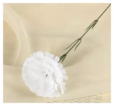 Цветы искусственные гвоздика 37 см белый