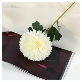 Цветы искусственные "Хризантема" 9*48 см, белый