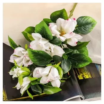 Цветы искусственные "Магнолия" 5*56 см, белая