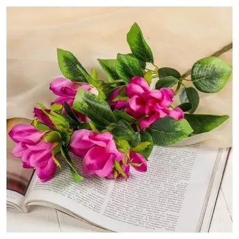 Цветы искусственные "Магнолия" 5*56 см, фиолетовая