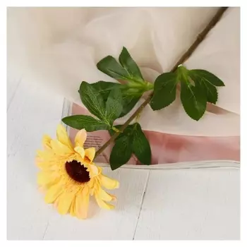 Цветы искусственные "Подсолнечник однолетний" 11х60 см