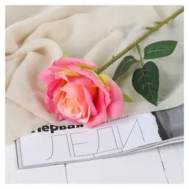 Цветы искусственные "Роза гран При" 7*46 см, розовый