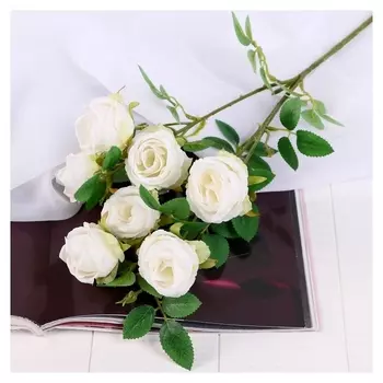 Цветы искусственные "Роза септима" 5х65 см белый