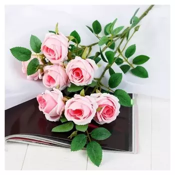 Цветы искусственные "Роза септима" 5х65 см розовый