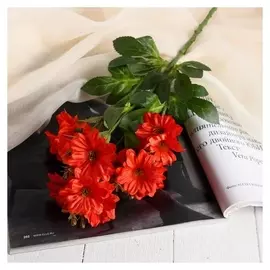 Цветы искусственные "Силена" 5х60 см, красно-оранжевый