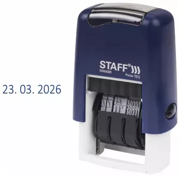 Датер-мини Staff, месяц цифрами, оттиск 22х4 мм, "Printer 7810 Bank", 237433