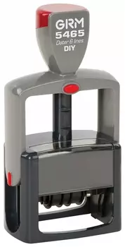 Датер самонаборный 4 строки+дата, оттиск 58х36 мм синий, GRM 5465 Hummer,касса В комплекте, 112000110