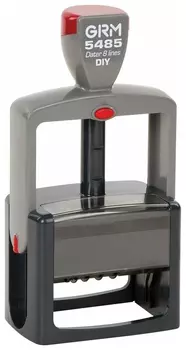 Датер самонаборный 6 строк + дата, оттиск 69х49 мм синий, GRM 5485 Bank Hummer, касса В комплекте, 112000121