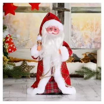 Дед мороз "С посошком и подарками" двигается, с подсветкой