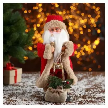 Дед мороз "В красной шубке с подарками" 18х30 см