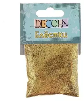 Декор блёстки ЗХК Decola 0.3 мм, 20 г, золото
