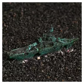 Декор для аквариума "Маленькая лодка", 13 х 2,5 х 5,5 см