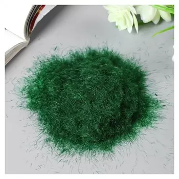 Декор для создания миниатюр (Деревья, газон) порошок флок "Тёмно-зелёный" набор 30 гр