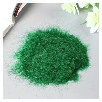 Декор для создания миниатюр (Деревья, газон) порошок флок "Зелёный" набор 30 гр