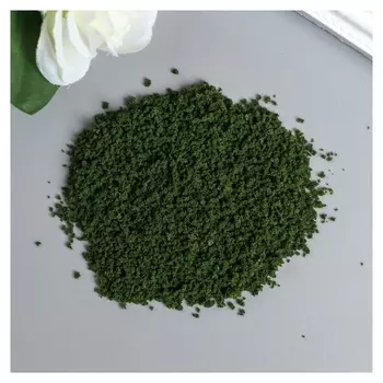 Декор для создания миниатюр (Деревья, газон) порошок "Тёмно-зелёный" набор 20 гр