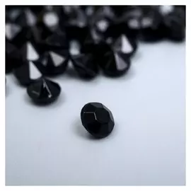 Декор для творчества акрил кристалл "Чёрная" цвет № 14 D=0,6 см набор 125 шт 0,6х0,6х0,4 см 544899