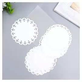 Декор для творчества бумажный "Цветочный" набор 10 шт 10х10 см