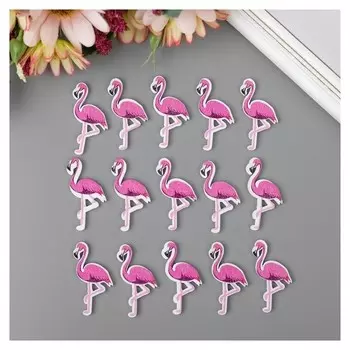 Декор для творчества дерево "Фламинго" набор 15 шт 3,2х1,5 см
