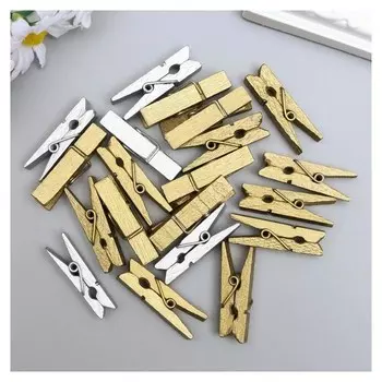 Декор для творчества дерево "Прищепка" набор 20 шт 3,5х1х0,7 см