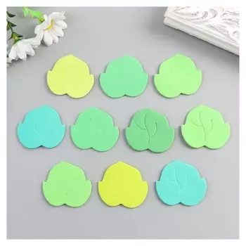 Декор для творчества EVA "Осиновые листья" набор 10 шт 3,7х4,2 см