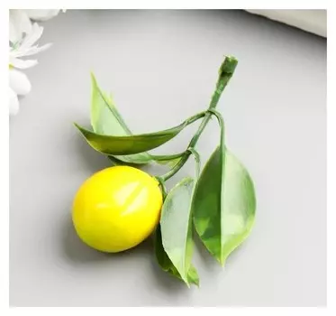 Декор для творчества "Лимон с листьями" набор 10 шт 7х2,4х2,4 см