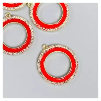 Декор для творчества металл "Цветной круг" эмаль 2,7х2,7 см