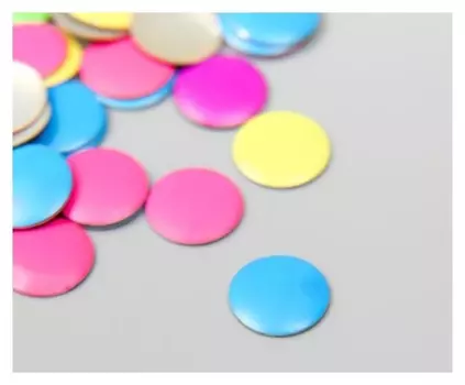 Декор для творчества металл "Кружочки матовые" набор 100 шт 0,8х0,8 см