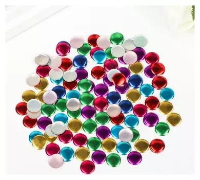 Декор для творчества металл "Кружочки" набор 120 шт 0,8х0,8 см