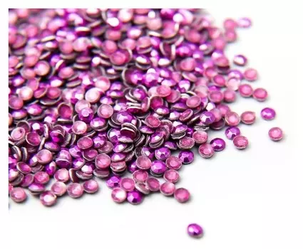 Декор для творчества металл "Кружочки сиреневые" набор 2000 шт 0,2х0,2 см