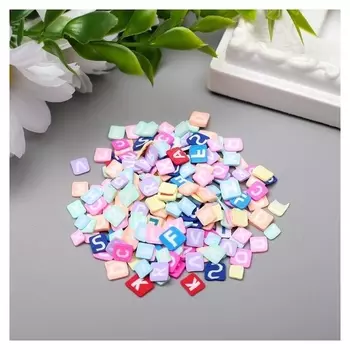 Декор для творчества пластик "Английский алфавит" набор 20 гр D=0,6 см