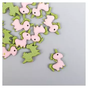 Декор для творчества пластик "Единорожек с длинной гривой" набор 12 шт 1,7х2 см