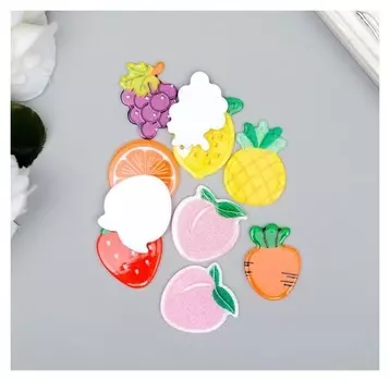 Декор для творчества пластик "Фрукты" набор 10 шт 2х2,1 см