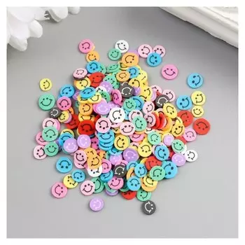 Декор для творчества пластик "Смайлы" 10 гр 0,6х0,6 см