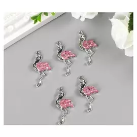 Декор для творчества стразы "Фламинго" 3,3х1,7 см