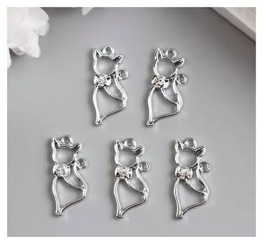 Декор для творчества стразы "Кошечка" 2,3х1 см