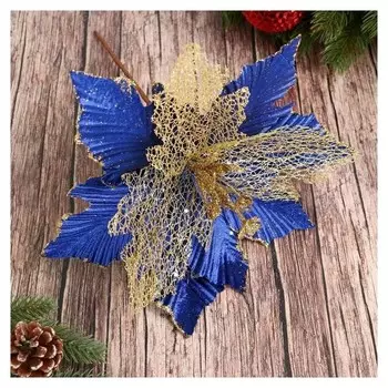 Декор Холодный цветок 27х20 см Синий