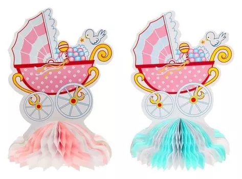 Декор из бумаги «Коляска»