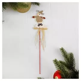 Декор на палочке "Праздничный олень"