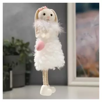 Декор пасхальный подвеска "Милая зайка с яичком" 17х5х4 см