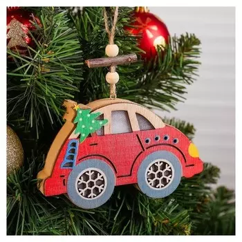 Декор с подсветкой «Машинка с ёлочкой»