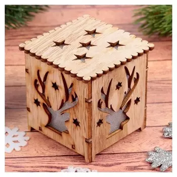 Декор с подсветкой "Праздничный олень"