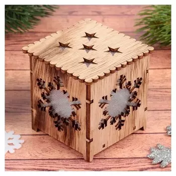 Декор с подсветкой "Снежинка", батарейки в комплекте