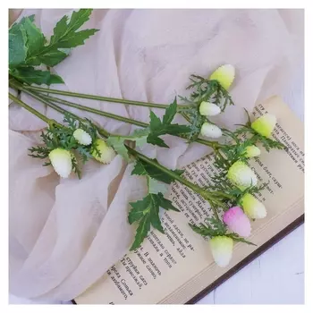 Декор "Ветка с ягодами" 50 см, белый