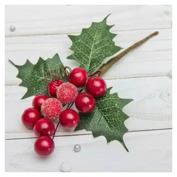 Декор "Зимние мечты" 16 см, красные ягоды