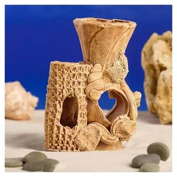 Декорации для аквариума "Амфора и дерево" малая