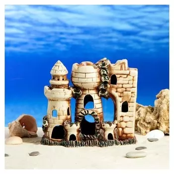 Декорации для аквариума "Две башни и стена"