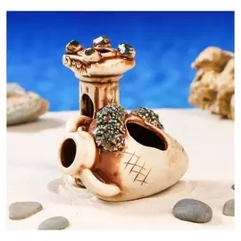 Декорация для аквариума "Колонна амфорой", 10 х 15 х 13 см