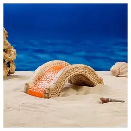 Декорация для аквариума "Мост", оранжевая, 20х10х7.5 см